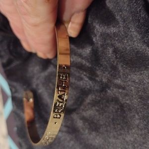 Gold breathe bracelet